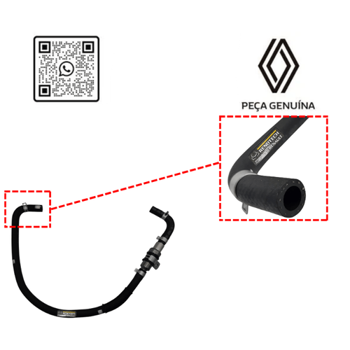 RN 079330 8201079330 MANGUEIRA DO TROCADOR DE CALOR DO CAMBIO CVT CVALVULA FLUE - 3